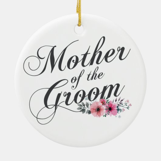 Eenvoudige moeder van het Groom Wedding | ORNAMENT (Achterkant)