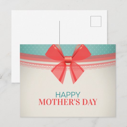 Eenvoudige  Moederdag | BRIEFKAART (Voorkant / Achterkant)