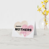 Eenvoudige Moederdag Kaart met Harten (Gele Bloem)