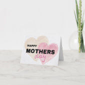 Eenvoudige Moederdag Kaart met Harten (Voorkant)