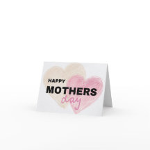 Eenvoudige Moederdag Kaart met Harten