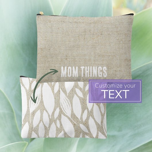 Eenvoudige Moederdag minimale linnen cosmetische t Etui