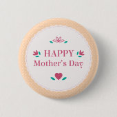 Eenvoudige  Moederdag | Pin-Button Ronde Button 5,7 Cm (Voorkant)