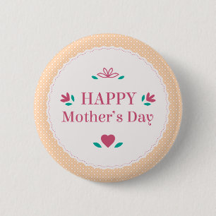 Eenvoudige Moederdag Pin-Button Ronde Button 5,7 Cm