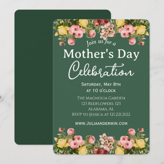 Eenvoudige Moederdag viering | Plattelandsthema Kaart (Voorkant / Achterkant)