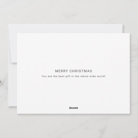 Eenvoudige Moederdag White Double Framed-fotokaart Feestdagenkaart (Achterkant)