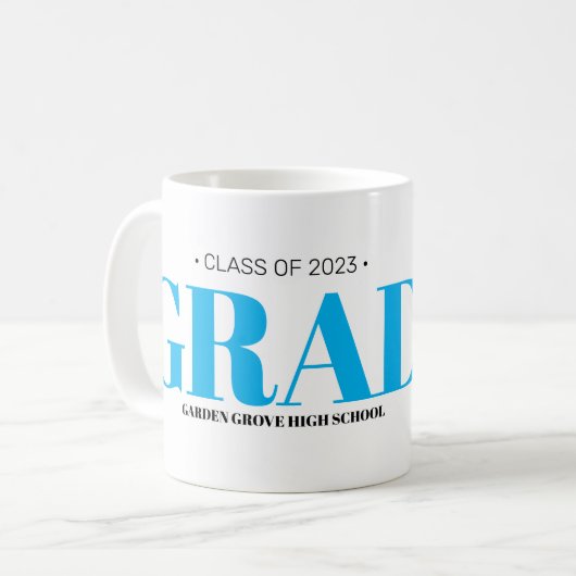 Eenvoudige Mok van het Afstuderen van het Moderne  (Voorkant links)