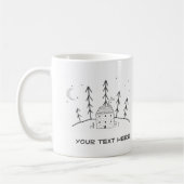 Eenvoudige Mok voor aangepaste tekst in het Bos va (Links)