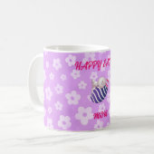 "EENVOUDIGE MOM-MOK IN PAARS EN WITTE KOFFIEMOK (Voorkant links)