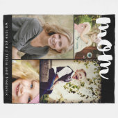 Eenvoudige Mom Script Photo Collage Fleece Deken (Voorkant (Horizontaal))