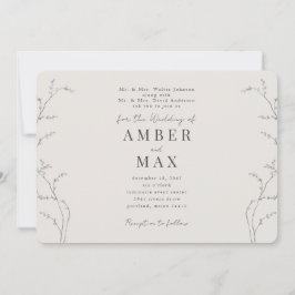 Eenvoudige momenten beide ouders crème afgerond kaart