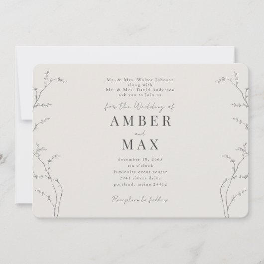 Eenvoudige momenten beide ouders crème afgerond kaart (Voorkant)