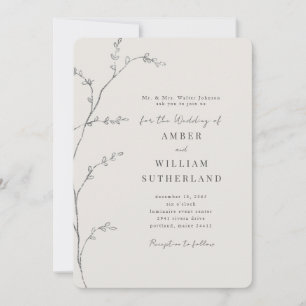 Eenvoudige momenten bruid ouders stoom afgeronde kaart