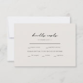 Eenvoudige momenten in beige-binnenopties RSVP (Voorkant)