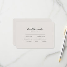 Eenvoudige momenten in beige binnenste opties RSVP