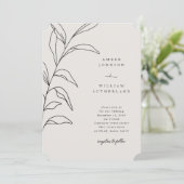 Eenvoudige momenten met de hand getrokken stoomwed kaart (Staand voorkant)