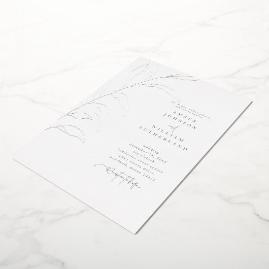 Eenvoudige momenten Ouders HandDrawn Stem Folie We Folie Uitnodiging (Gedraaid)