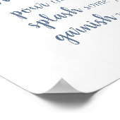 Eenvoudige Momosa Bar | Dusty Blue elk event teken Poster (Hoek)