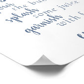 Eenvoudige Momosa Bar | Dusty Blue elk event teken Poster (Hoek)