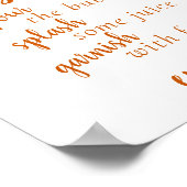 Eenvoudige Momosa Bar | Herfst Sinaasappel elk eve Poster (Hoek)