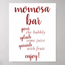 Eenvoudige Momosa Bar | Snoep Apple leest elk even Poster