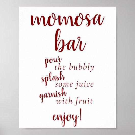 Eenvoudige Momosa Bar | Snoep Apple leest elk even Poster (Voorkant)