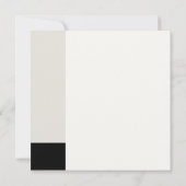 Eenvoudige Mondriaan minimalistische moderne bruil Kaart (Achterkant)