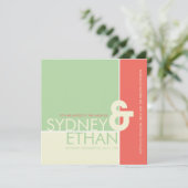 Eenvoudige Mondriaanse minimalistische moderne huw Kaart (Staand voorkant)