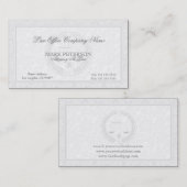 Eenvoudige monochromatische en damasks advocaat in visitekaartje (Voorkant / Achterkant)