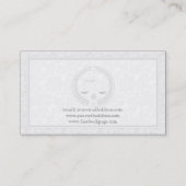 Eenvoudige monochromatische en damasks advocaat in visitekaartje (Achterkant)