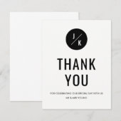 Eenvoudige monochrome cirkel dankzij uw kaart - vl (Voorkant / Achterkant)