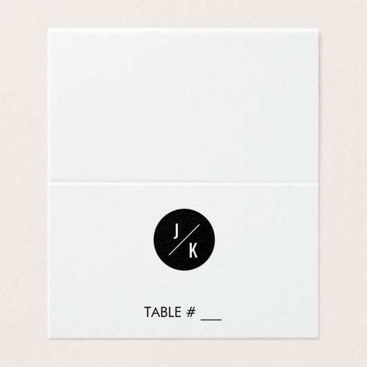 Eenvoudige monochrome cirkelkaarten - gevouwen kaart (Buitenkant ongevouwen)