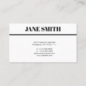 Eenvoudige monochrome schoonheid visitekaartje (Achterkant)