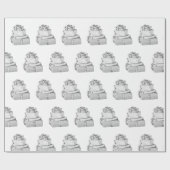 Eenvoudige monochrome winter vakantie cadeaus zwar cadeaupapier (Vlak)