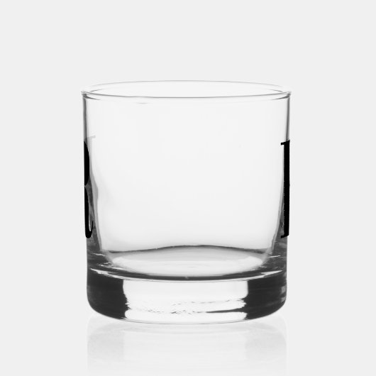 Eenvoudige Monogram aangepaste kleur Whisky Glas (Rechts)