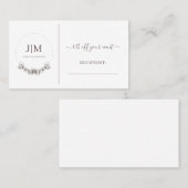 Eenvoudige Monogram aangepaste sieraden Korting (Voorkant / Achterkant)