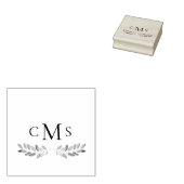 Eenvoudige monogram afbraak rubberstempel (Gestempeld)