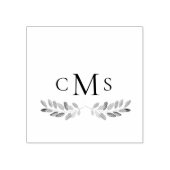 Eenvoudige monogram afbraak rubberstempel (Afrduk)