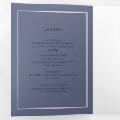 Eenvoudige Monogram Bruiloft Tri-Fold uitnodiging (Binnenzijde eerst)