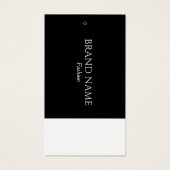 Eenvoudige Monogram Care Instructies Hang Labels Visitekaartje (Voorkant)