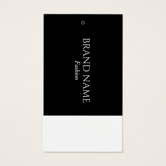 Eenvoudige Monogram Care Instructies Hang Labels Visitekaartje (Voorkant)