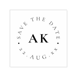 Eenvoudige monogram Cirkel Modern minimalistisch l Zelfinktende Stempel