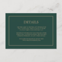 Eenvoudige Monogram Details Smaragd Groene Bruilof