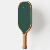 Eenvoudige Monogram Donkergroen  Pickleball Paddle (Links)