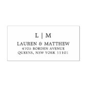 Eenvoudige Monogram Elegante Trouw Rubberstempel (Afrduk)