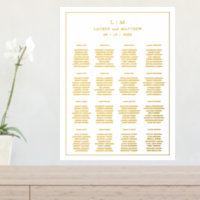 Eenvoudige Monogram Elegante Trouwstoelindeling