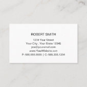 Eenvoudige monogram en naamplaat visitekaartje (Achterkant)