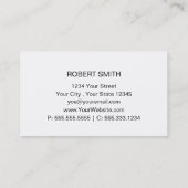 Eenvoudige monogram en naamplaat visitekaartje (Achterkant)