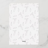 Eenvoudige monogram Folie Wreath Wedding Uitnodiging (Achterkant)