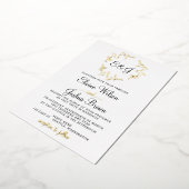 Eenvoudige monogram Folie Wreath Wedding Uitnodiging (Gedraaid)